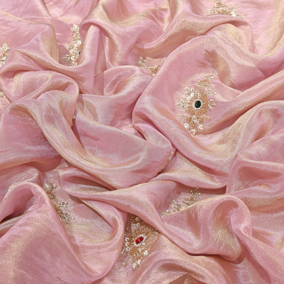 Tissue Moti Embroidery Fabric | V3108C-02