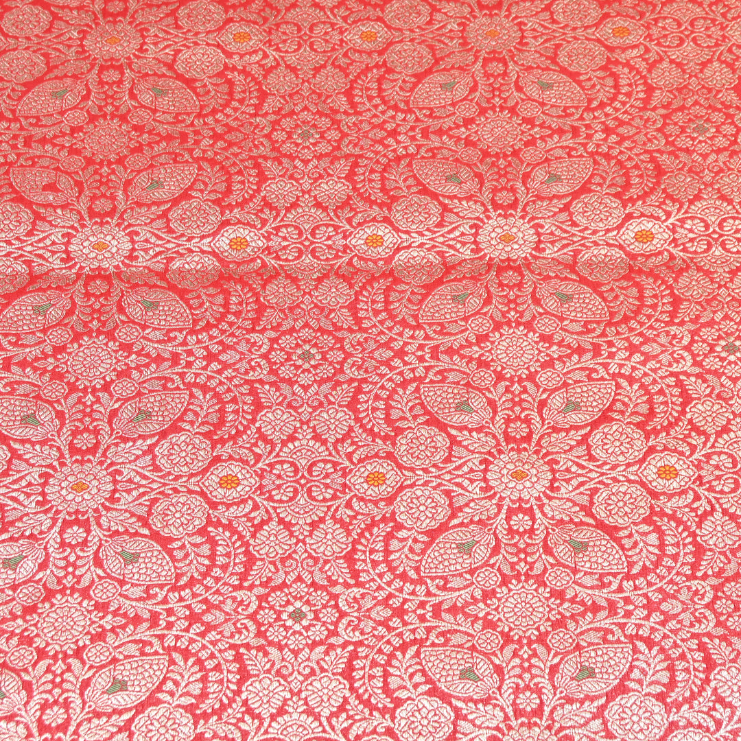 Katan Waskat Meena Brocade Fabric – Premium Royal Banarasi Designer Fabric for Ethnic Wear- H00025-1
