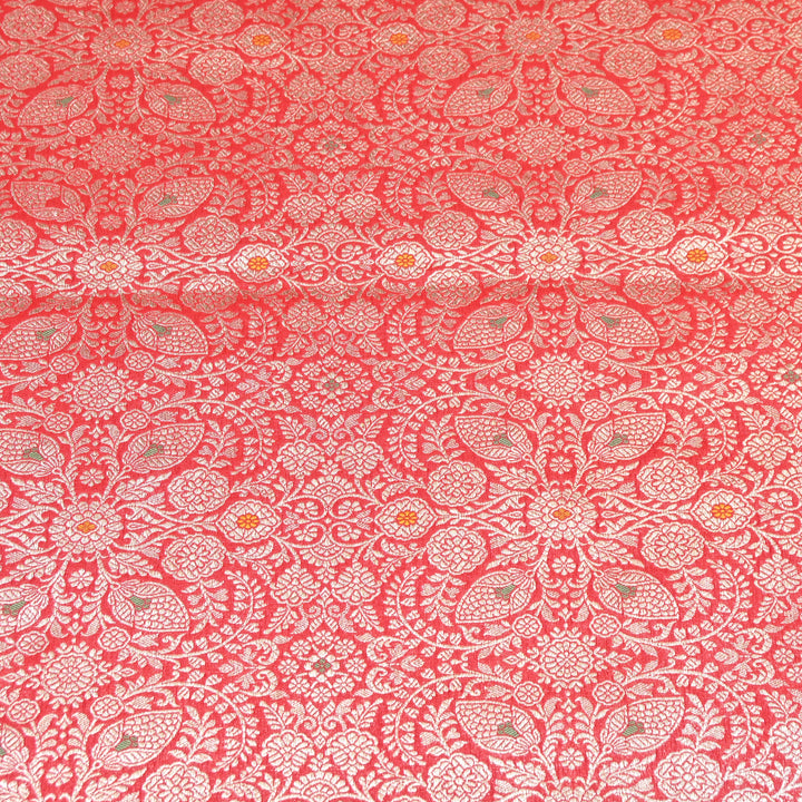 Katan Waskat Meena Brocade Fabric – Premium Royal Banarasi Designer Fabric for Ethnic Wear- H00025-1