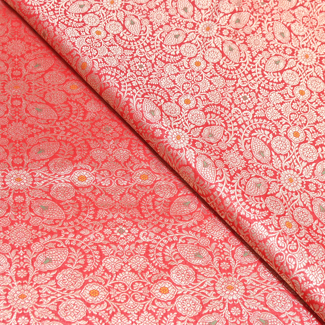 Katan Waskat Meena Brocade Fabric – Premium Royal Banarasi Designer Fabric for Ethnic Wear- H00025-1