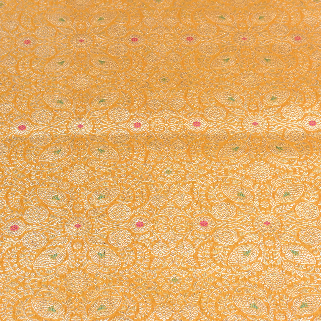 Katan Waskat Meena Brocade Fabric – Premium Royal Banarasi Designer Fabric for Ethnic Wear- H00025-2