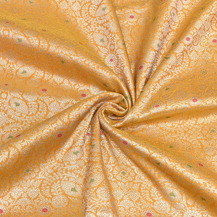 Katan Waskat Meena Brocade Fabric – Premium Royal Banarasi Designer Fabric for Ethnic Wear- H00025-2