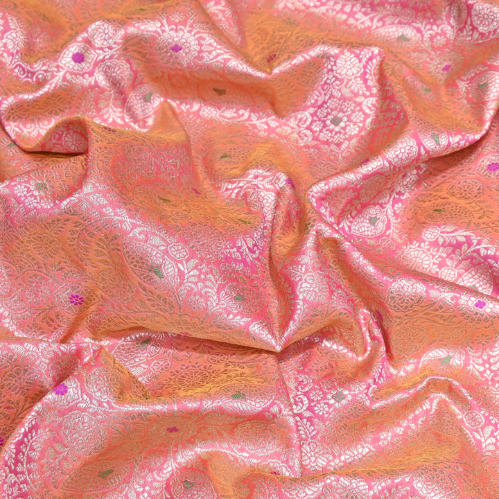 Katan Waskat Meena Brocade Fabric – Premium Royal Banarasi Designer Fabric for Ethnic Wear- H00025-3