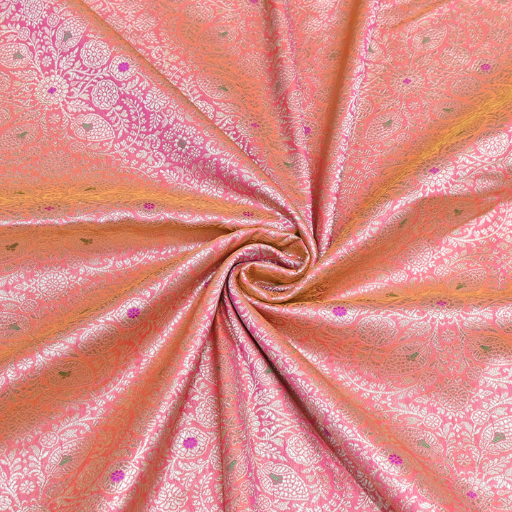 Katan Waskat Meena Brocade Fabric – Premium Royal Banarasi Designer Fabric for Ethnic Wear- H00025-3
