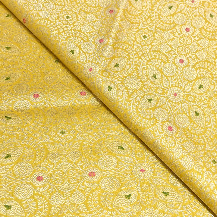 Katan Waskat Meena Brocade Fabric – Premium Royal Banarasi Designer Fabric for Ethnic Wear- H00025-4