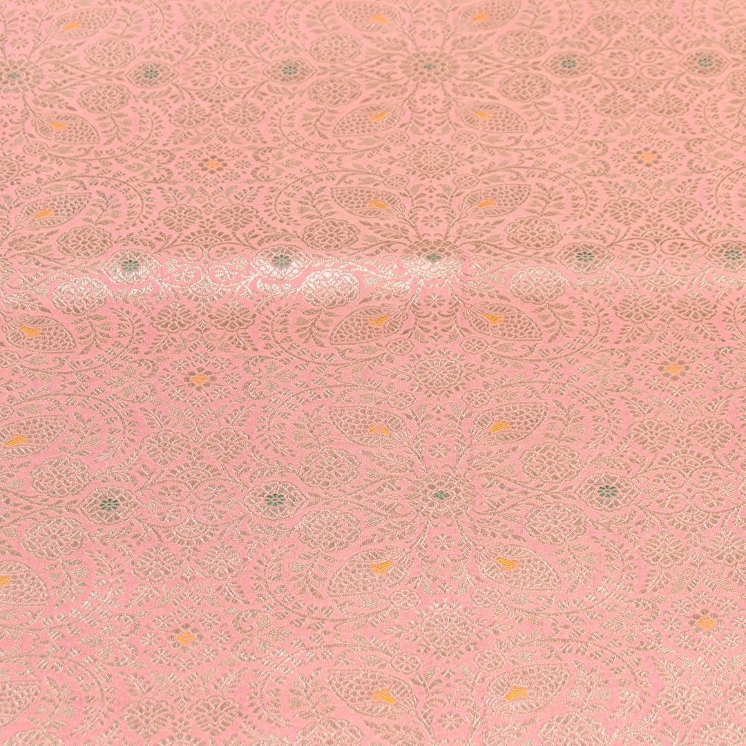 Katan Waskat Meena Brocade Fabric – Premium Royal Banarasi Designer Fabric for Ethnic Wear- H00025-5