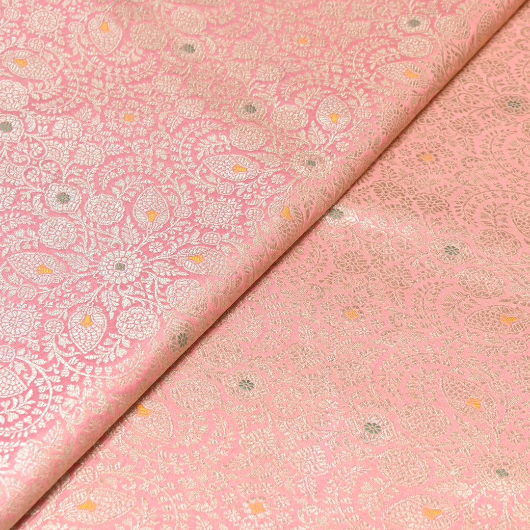 Katan Waskat Meena Brocade Fabric – Premium Royal Banarasi Designer Fabric for Ethnic Wear- H00025-5