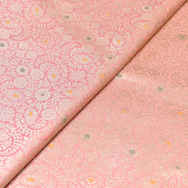 Katan Waskat Meena Brocade Fabric – Premium Royal Banarasi Designer Fabric for Ethnic Wear- H00025-5