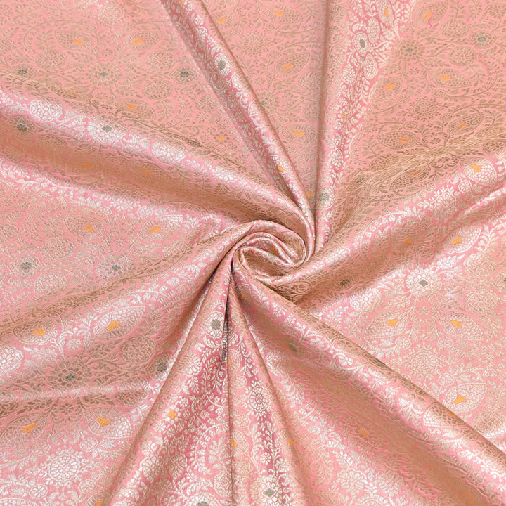 Katan Waskat Meena Brocade Fabric – Premium Royal Banarasi Designer Fabric for Ethnic Wear- H00025-5