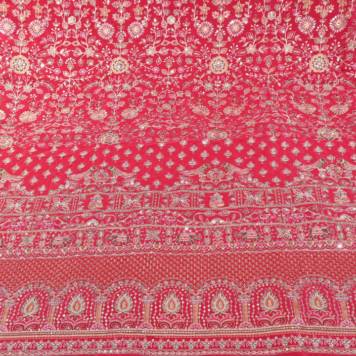 Crape Zari & Sequins Embroidery Fabric 54" | D30723-02