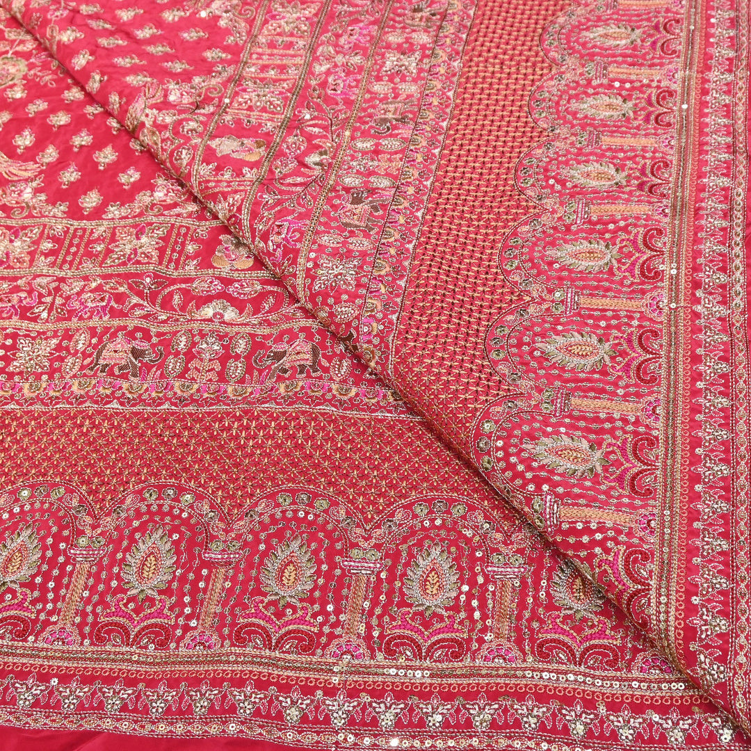 Crape Zari & Sequins Embroidery Fabric 54" | D30723-02