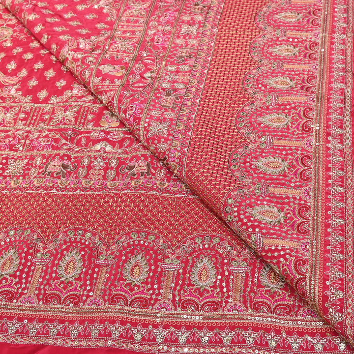 Crape Zari & Sequins Embroidery Fabric 54" | D30723-02