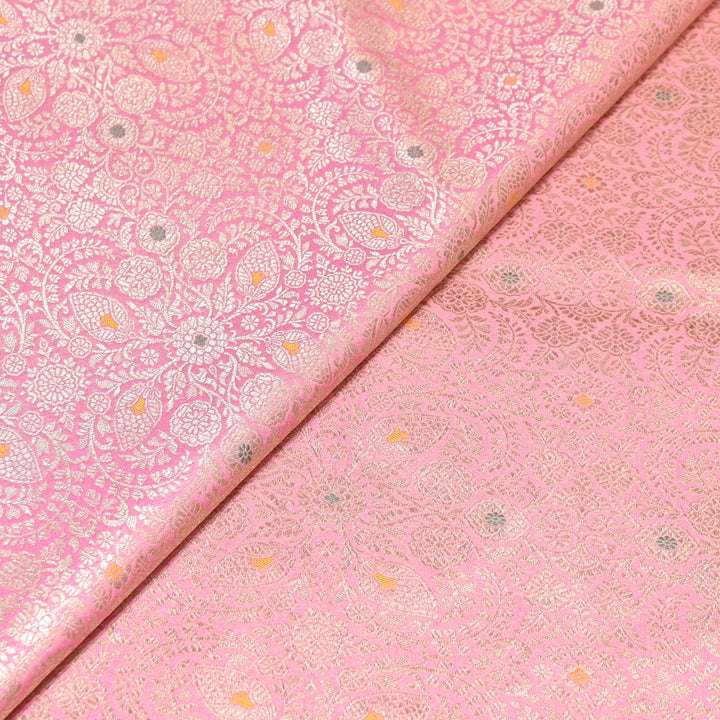 Katan Waskat Meena Brocade Fabric – Premium Royal Banarasi Designer Fabric for Ethnic Wear- H00025-7