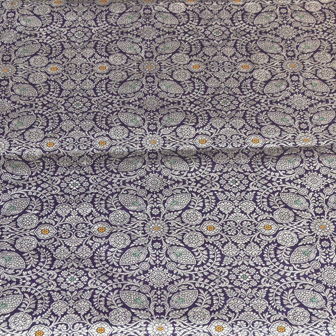 Katan Waskat Meena Brocade Fabric – Premium Royal Banarasi Designer Fabric for Ethnic Wear- H00025-8