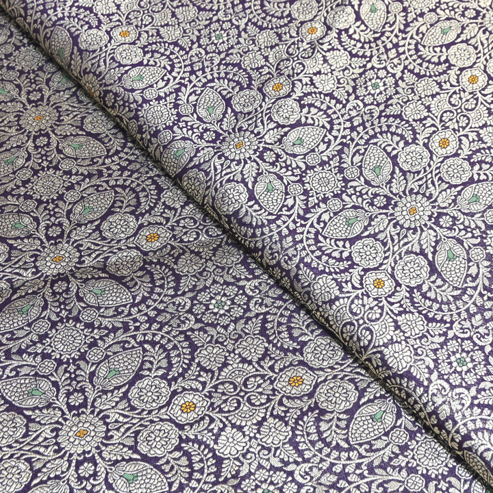 Katan Waskat Meena Brocade Fabric – Premium Royal Banarasi Designer Fabric for Ethnic Wear- H00025-8