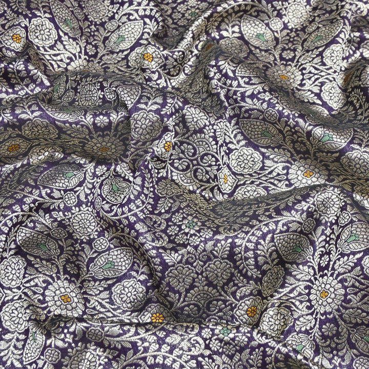 Katan Waskat Meena Brocade Fabric – Premium Royal Banarasi Designer Fabric for Ethnic Wear- H00025-8