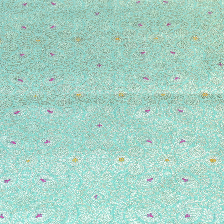 Katan Waskat Meena Brocade Fabric – Premium Royal Banarasi Designer Fabric for Ethnic Wear- H00025-9