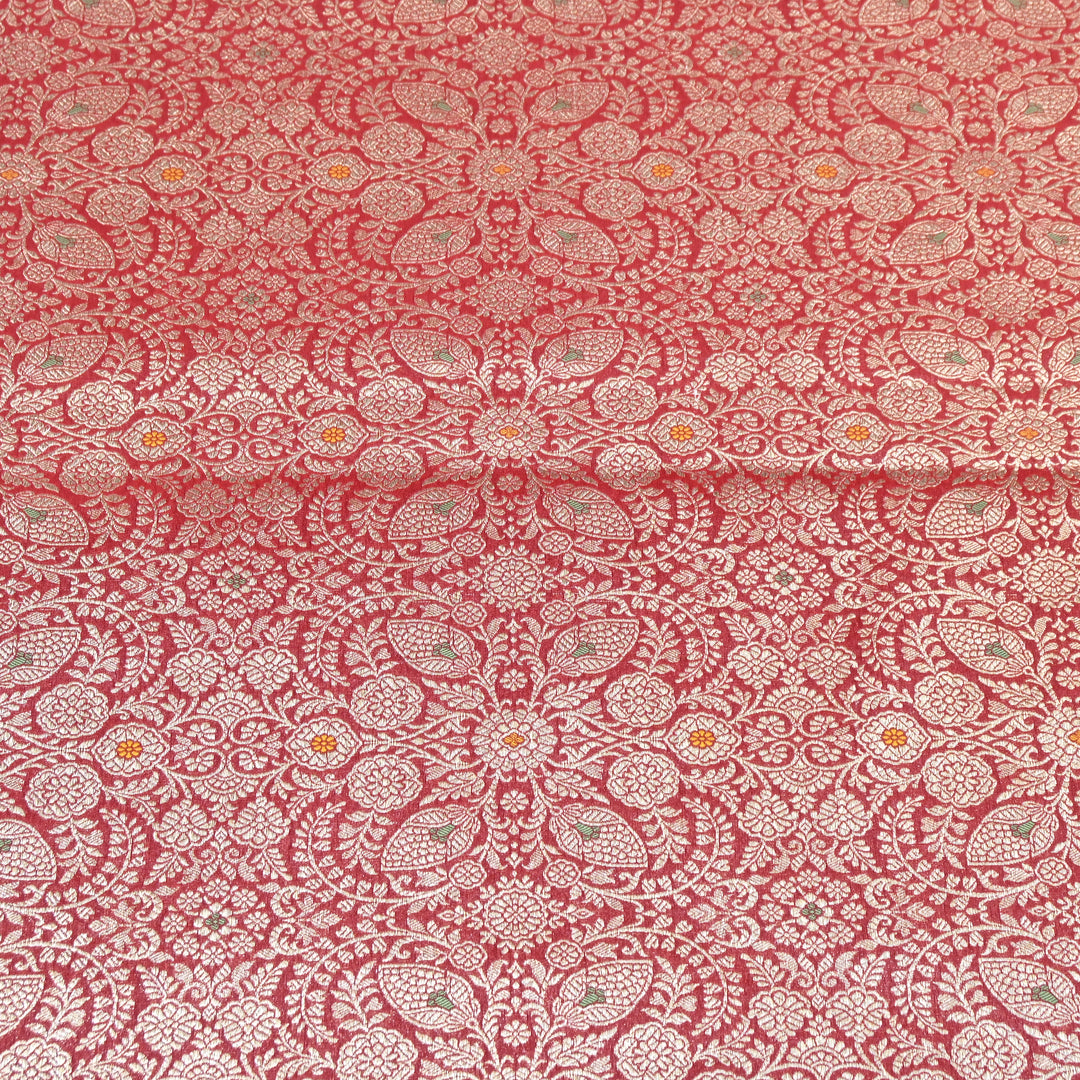 Katan Waskat Meena Brocade Fabric – Premium Royal Banarasi Designer Fabric for Ethnic Wear- H00025-11