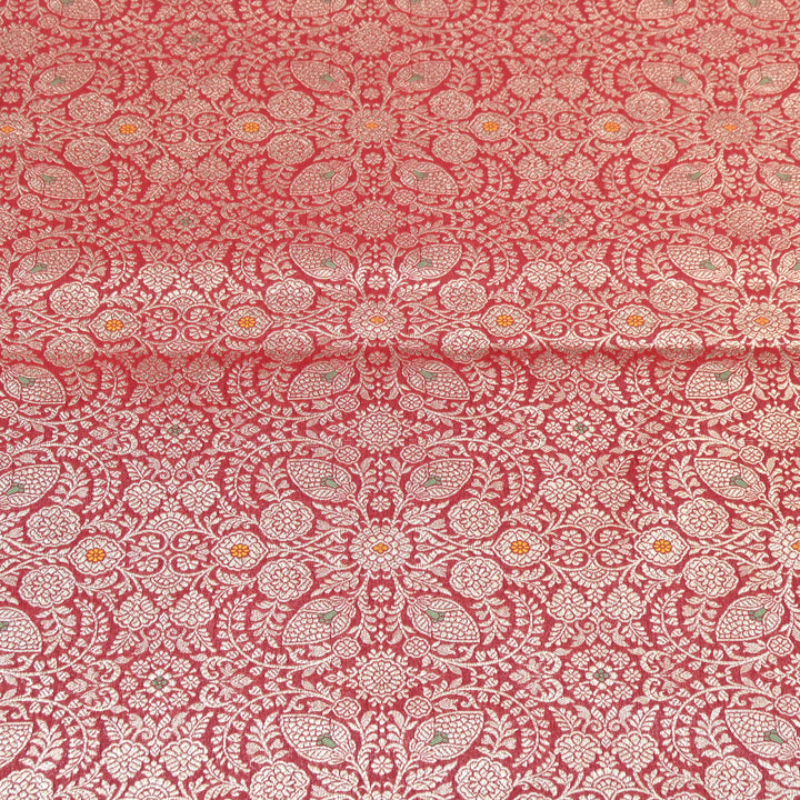 Katan Waskat Meena Brocade Fabric – Premium Royal Banarasi Designer Fabric for Ethnic Wear- H00025-11