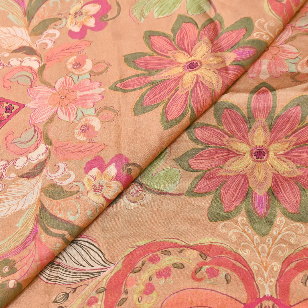 Bemberg Satin Digital Print Fabric | Soft Luxury Designer Fabric | 001333-48