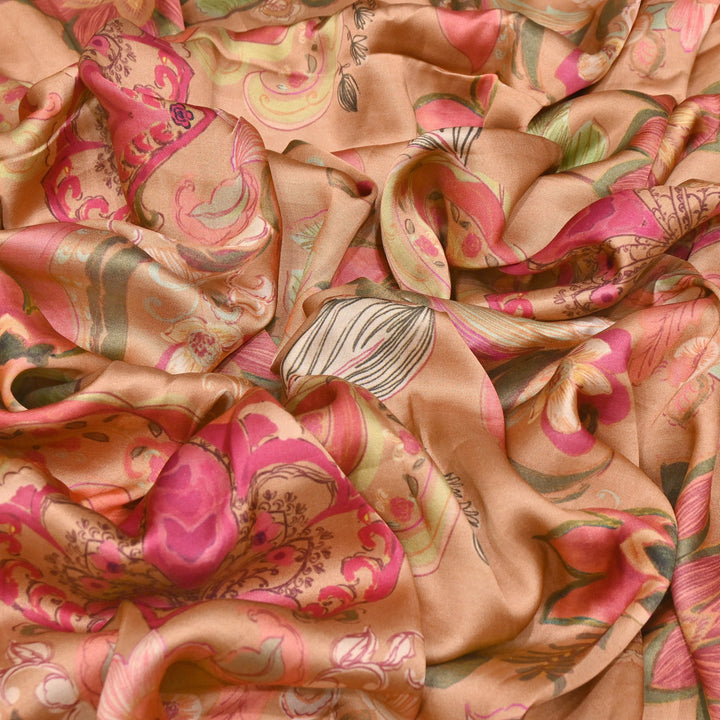 Bemberg Satin Digital Print Fabric | Soft Luxury Designer Fabric | 001333-48