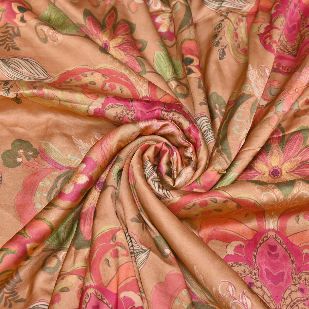 Bemberg Satin Digital Print Fabric | Soft Luxury Designer Fabric | 001333-48