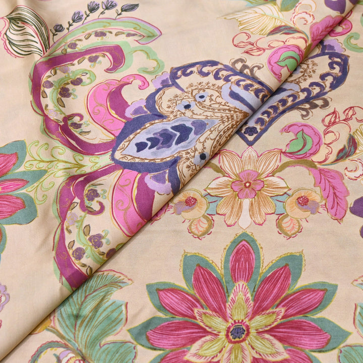 Bemberg Satin Digital Print Fabric | Soft Luxury Designer Fabric | 001333-50