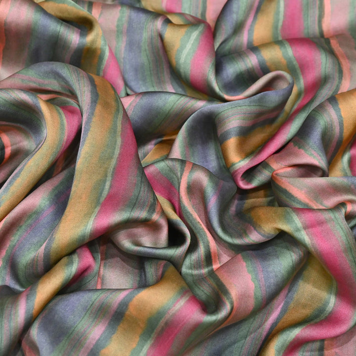 Bemberg Satin Digital Print Fabric | Soft Luxury Designer Fabric | 001333-54