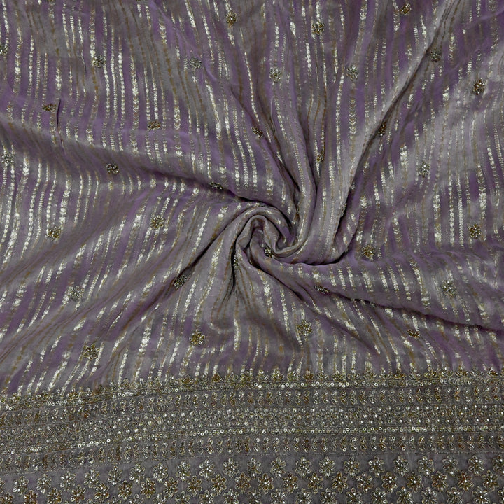 Georgette Tissue Zari Jacquard Embroidery Fabric