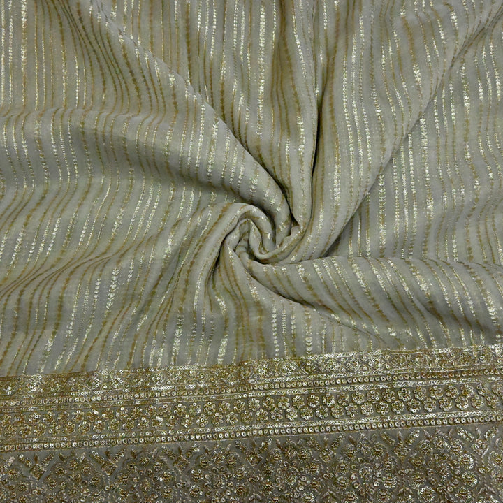 Organza Tissue Zari Jacquard Sequins Embroidery Fabric