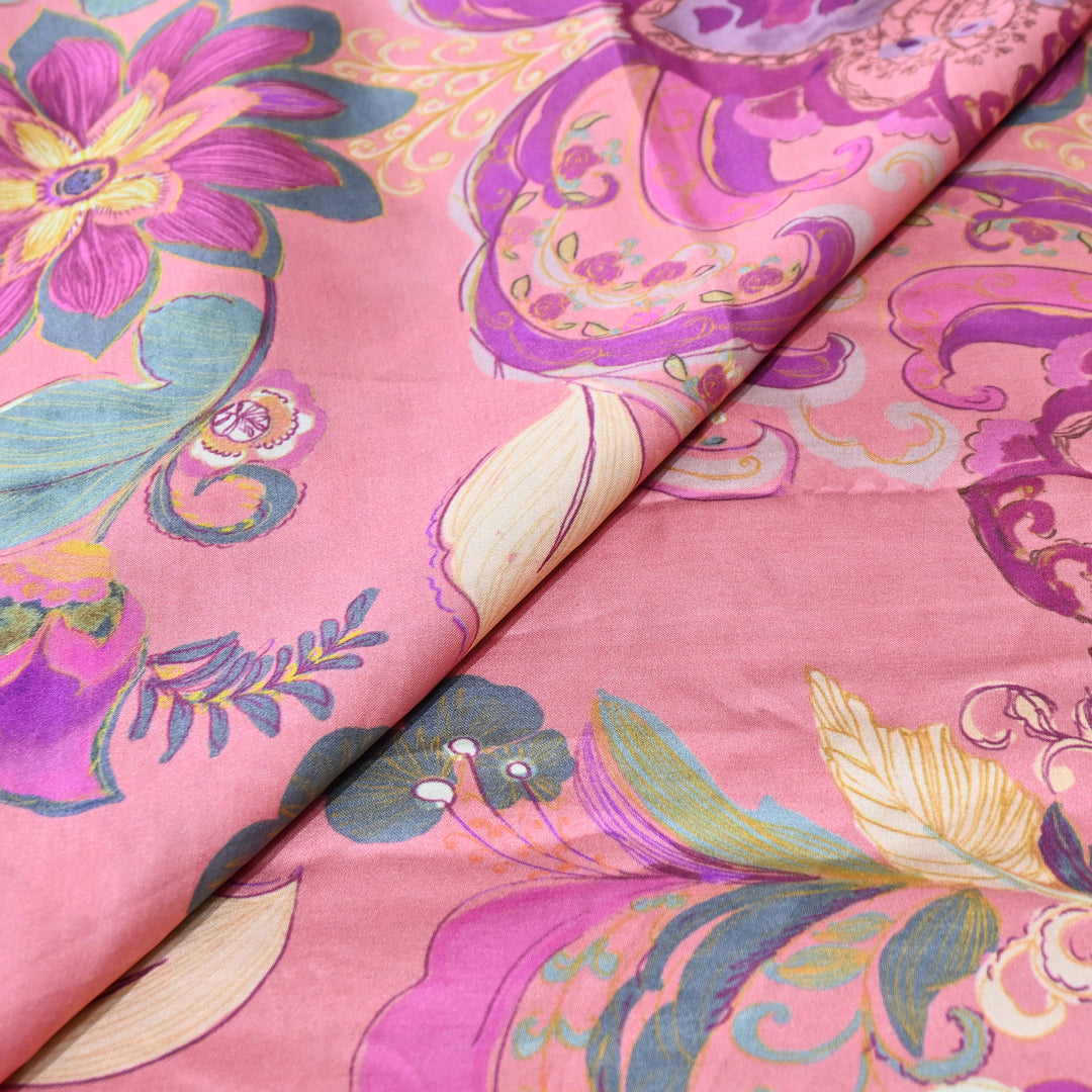 Bemberg Satin Digital Print Fabric | Soft Luxury Designer Fabric | 001333-74