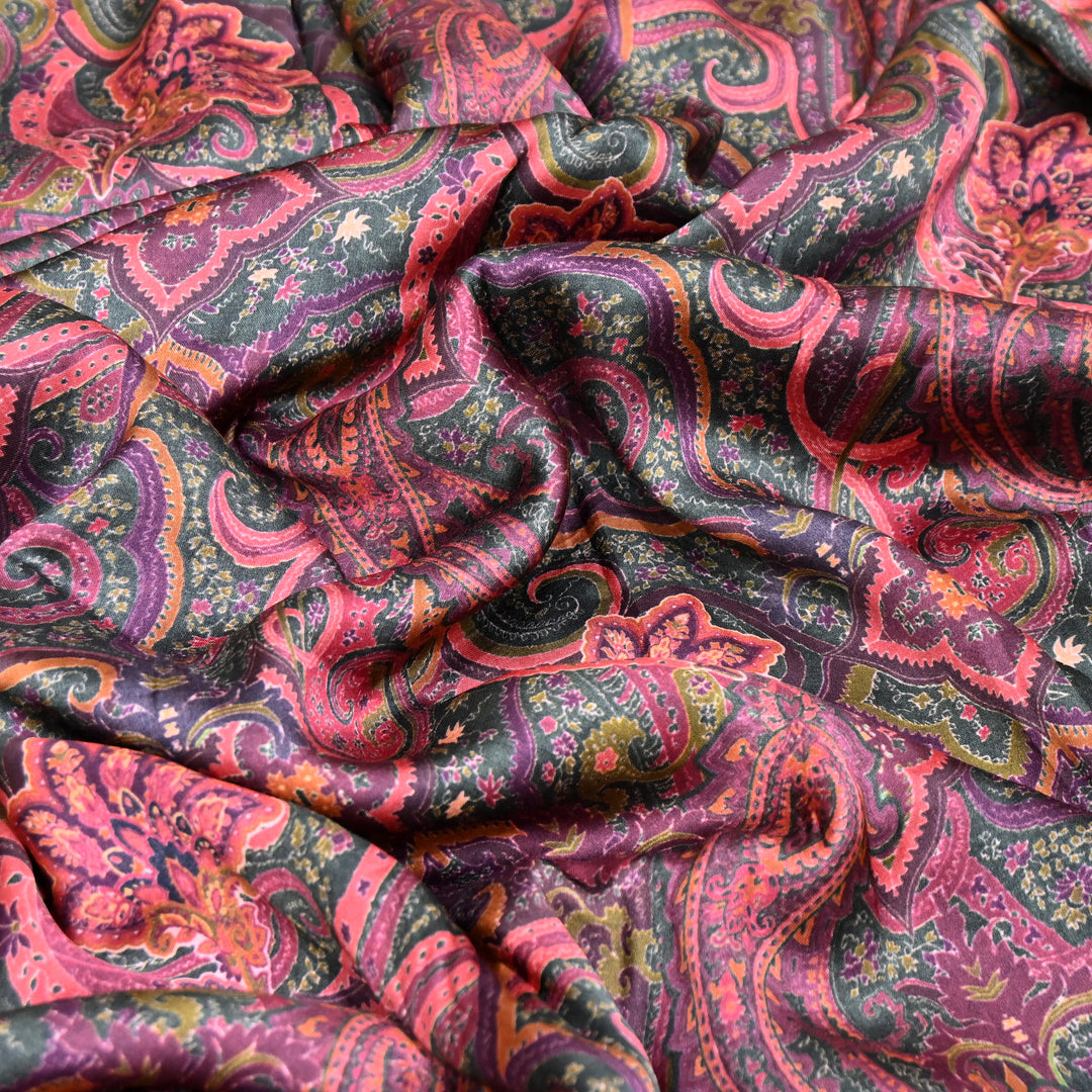 Bemberg Satin Digital Print Fabric | Soft Luxury Designer Fabric | 001333-72