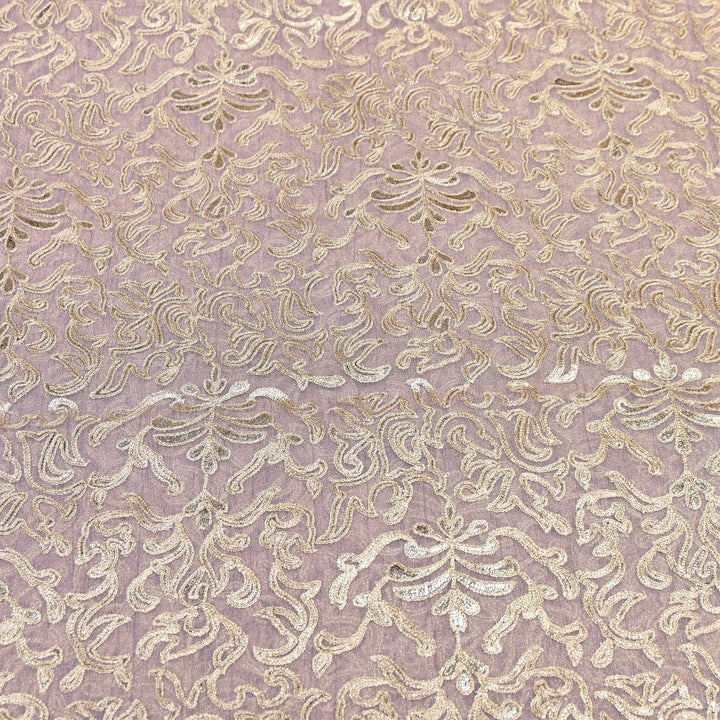 Crush Tissue Thread Embroidery Fabric | Elegant Designer Party Wear Fabric | FC81391-03