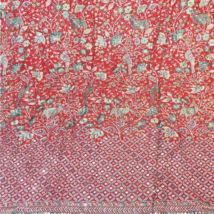 Viscose Georgette Mirror Embroidery Fabric 54" | D30041-02