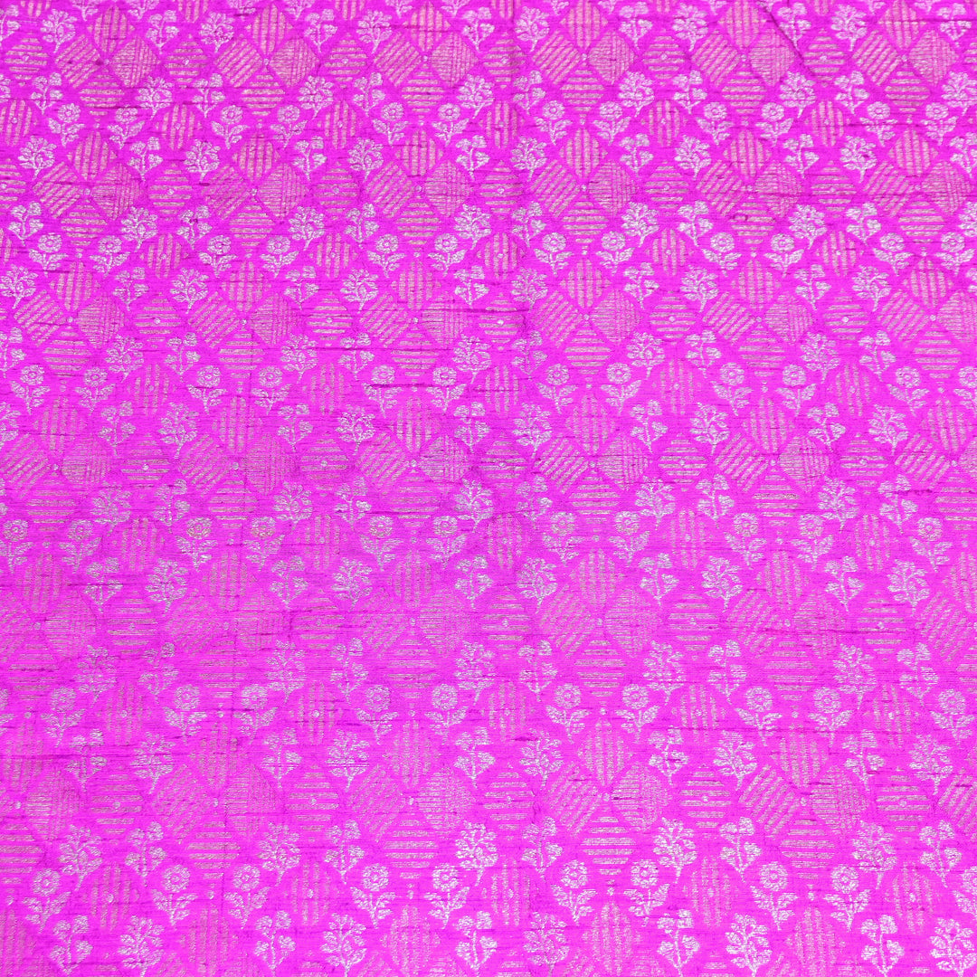 Pure Raw Silk Zari Texture Brocade Fabric 44" | Luxury Traditional Designer Fabric | RAW1000-01