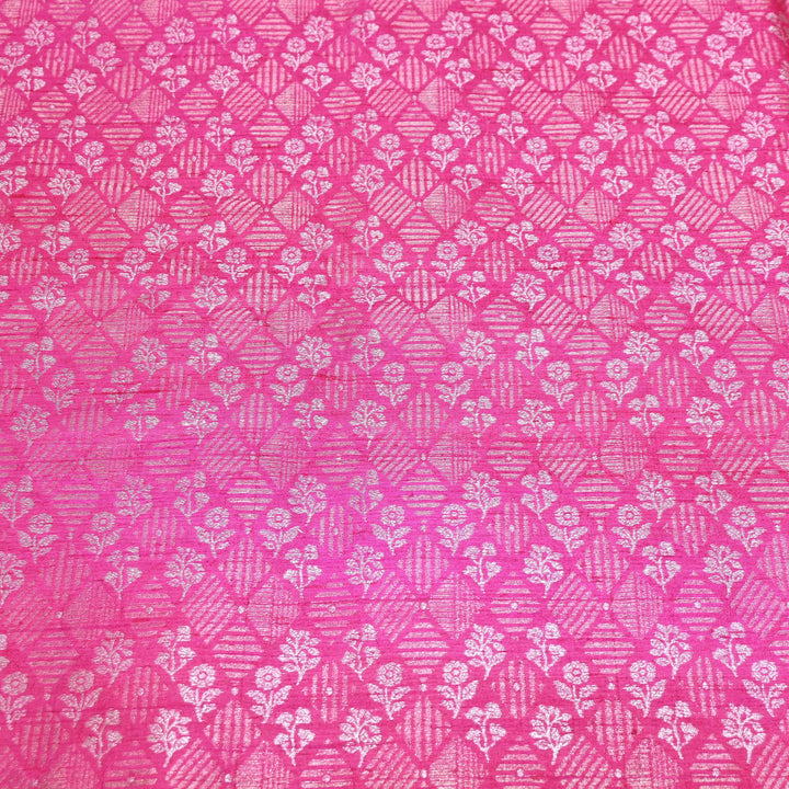 Pure Raw Silk Zari Texture Brocade Fabric 44" | Luxury Traditional Designer Fabric | RAW1000-02