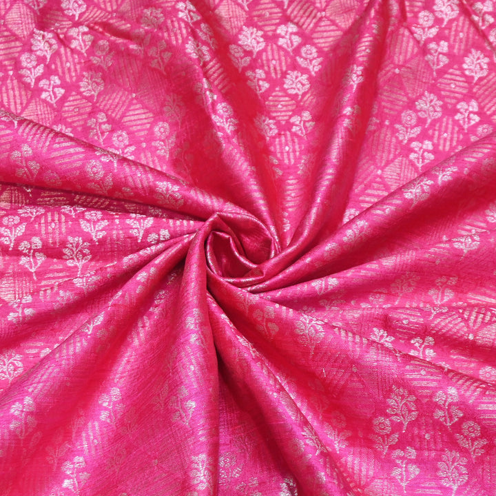 Pure Raw Silk Zari Texture Brocade Fabric 44" | Luxury Traditional Designer Fabric | RAW1000-02