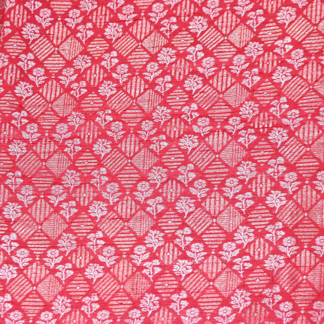 Pure Raw Silk Zari Texture Brocade Fabric 44" | Luxury Traditional Designer Fabric | RAW1000-03
