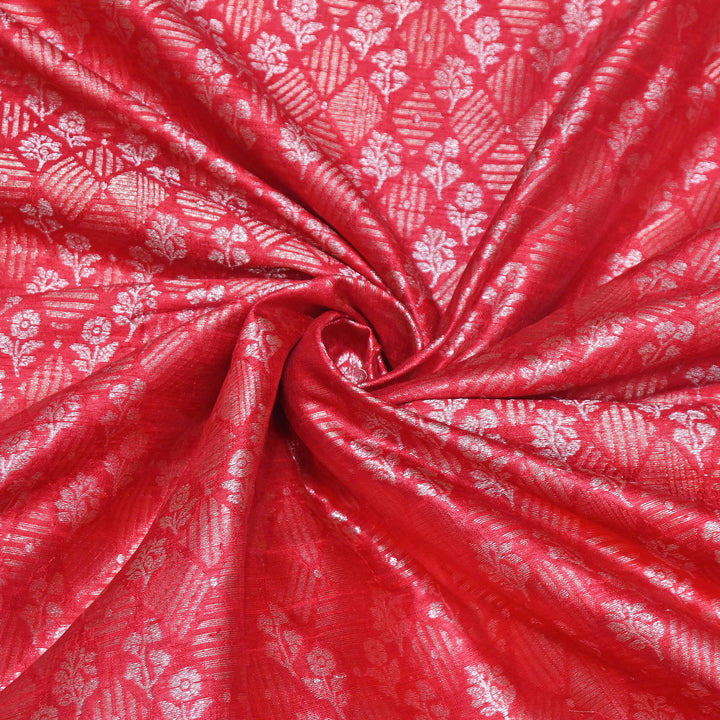 Pure Raw Silk Zari Texture Brocade Fabric 44" | Luxury Traditional Designer Fabric | RAW1000-03