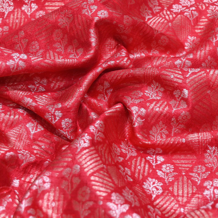 Pure Raw Silk Zari Texture Brocade Fabric 44" | Luxury Traditional Designer Fabric | RAW1000-03