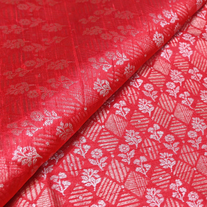 Pure Raw Silk Zari Texture Brocade Fabric 44" | Luxury Traditional Designer Fabric | RAW1000-03