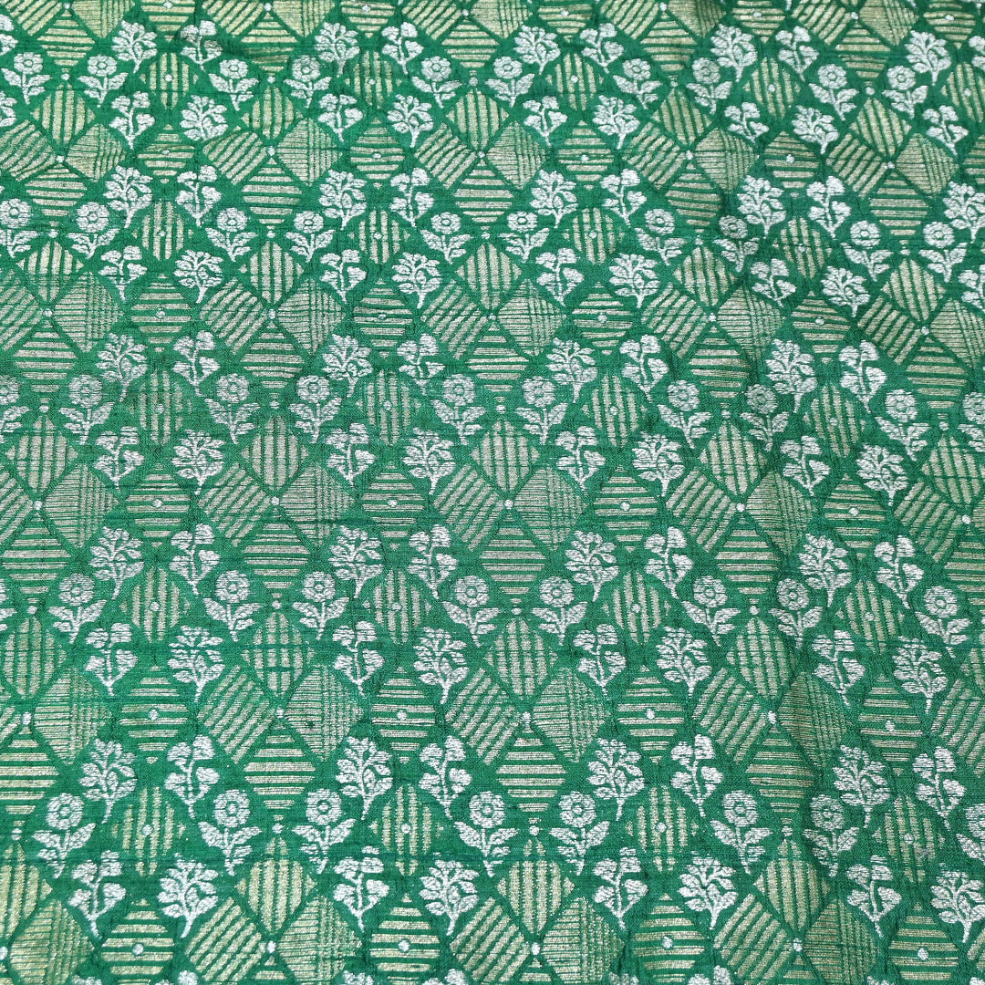 Pure Raw Silk Zari Texture Brocade Fabric 44" | Luxury Traditional Designer Fabric | RAW1000-04
