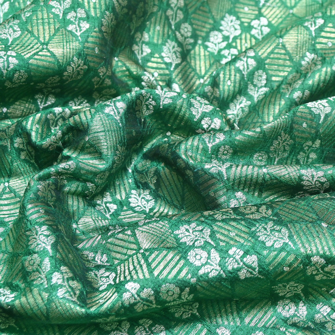 Pure Raw Silk Zari Texture Brocade Fabric 44" | Luxury Traditional Designer Fabric | RAW1000-04