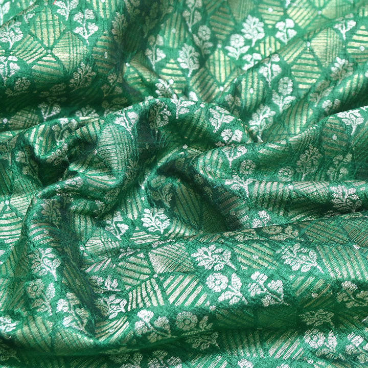 Pure Raw Silk Zari Texture Brocade Fabric 44" | Luxury Traditional Designer Fabric | RAW1000-04