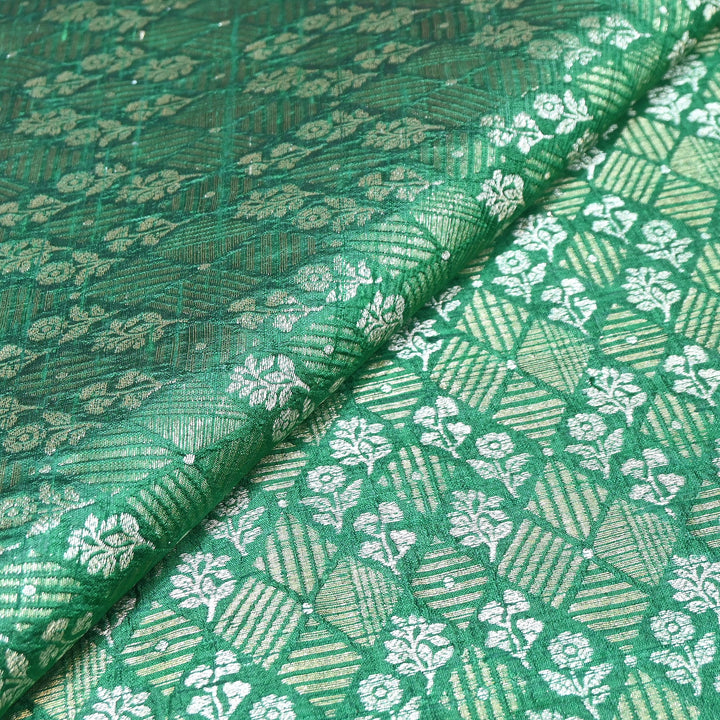 Pure Raw Silk Zari Texture Brocade Fabric 44" | Luxury Traditional Designer Fabric | RAW1000-04
