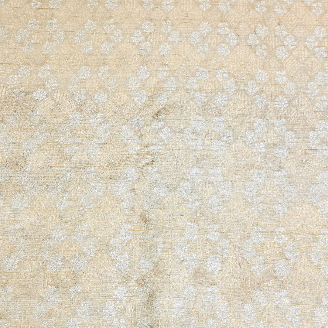 Pure Raw Silk Zari Texture Brocade Fabric 44" | Luxury Traditional Designer Fabric | RAW1000-05