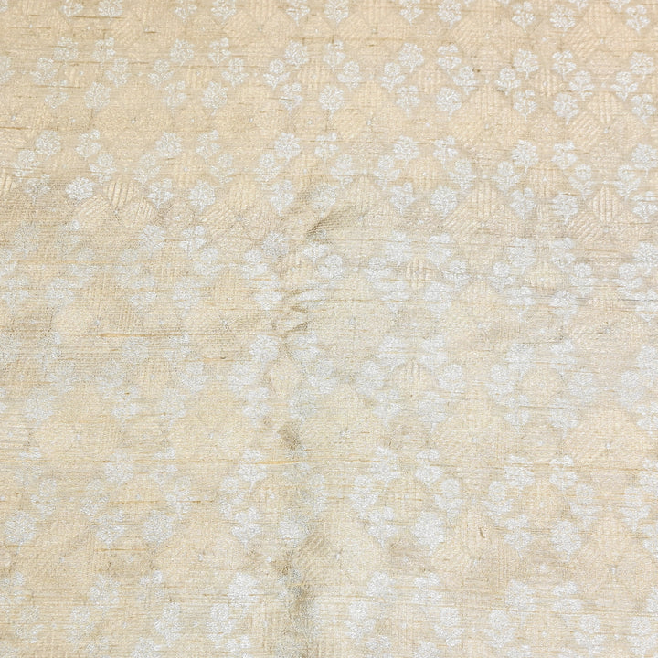 Pure Raw Silk Zari Texture Brocade Fabric 44" | Luxury Traditional Designer Fabric | RAW1000-05