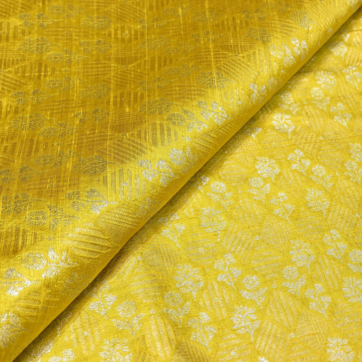 Pure Raw Silk Zari Texture Brocade Fabric 44" | Luxury Traditional Designer Fabric | RAW1000-08
