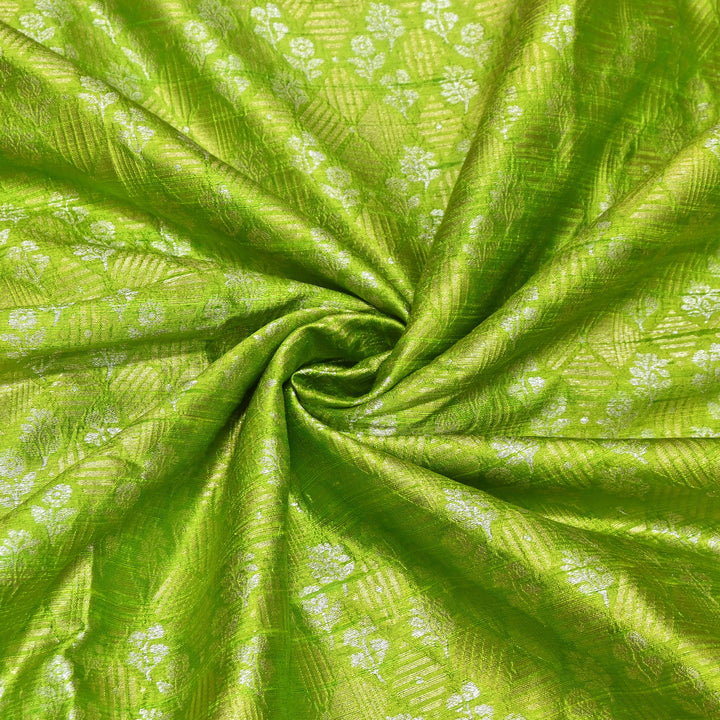 Pure Raw Silk Zari Texture Brocade Fabric 44" | Luxury Traditional Designer Fabric | RAW1000-09