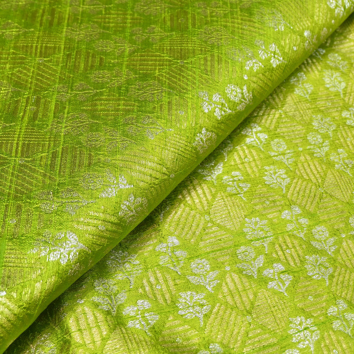 Pure Raw Silk Zari Texture Brocade Fabric 44" | Luxury Traditional Designer Fabric | RAW1000-09